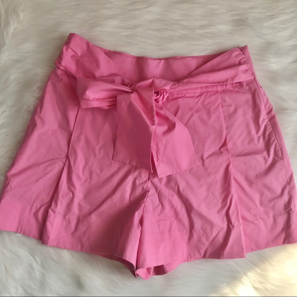 J. Crew Tie Waist Short in Cotton Poplin Pink - Picture 4 of 5